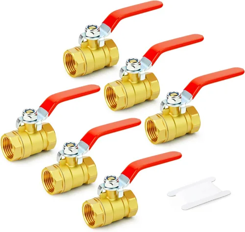 Miniatura 11 de GASHER Mini válvula de bola de latón de 1/2 pulgada, válvula de cierre, accesorio de tubería de rosca FNPT de 1/2 pulgada