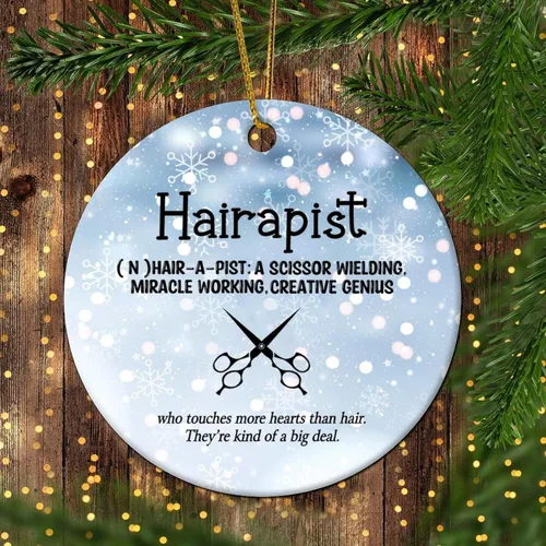 Miniatura 10 de Hairapist - Adornos de Navidad 2023 Definición de hairapista, decoraciones navideñas para árbol Descripción de la palabra Adornos únicos colgantes