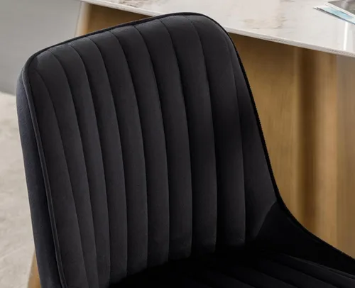 Miniatura 7 de EALSON Sillas tapizadas de terciopelo para comedor, juego de 2 sillas modernas de acento para el comedor con base dorada de metal, sillas cómodas