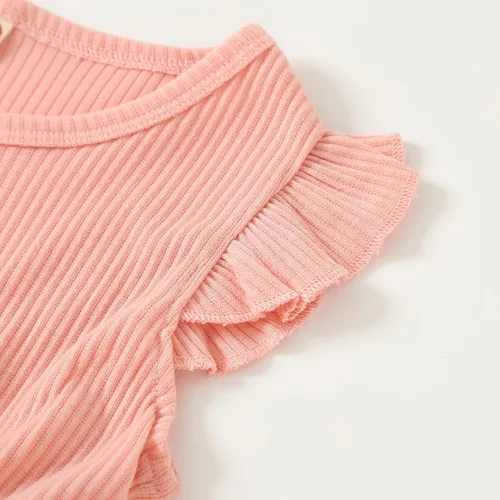 Miniatura 3 de LYQTloml Vestidos de bebé niña con volantes de manga larga con lazo entretejido floral princesa tutú faldas ropa para niñas pequeñas
