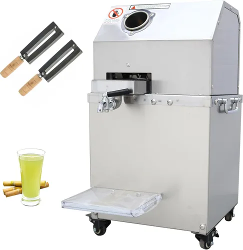 Miniatura 6 de TECHTONGDA Exprimidor eléctrico comercial de caña de azúcar, prensa de caña de azúcar, 3 rodillos Extractor de jugo de caña de azúcar de acero