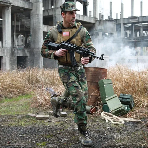 Miniatura 2 de Camisa y pantalones tácticos militares para hombre, Airsoft, paintball, caza, combate, uniforme, camuflaje