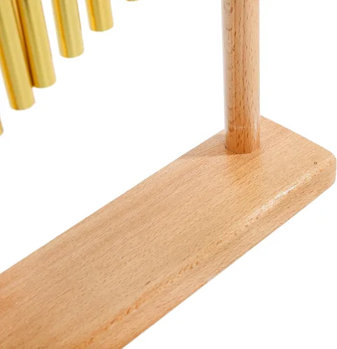 Miniatura 4 de 20-NOTE - Campanilla de viento de una hilera, instrumento de percusión musical de 20 barras con mazo para decoración de aula, oficina, regalo