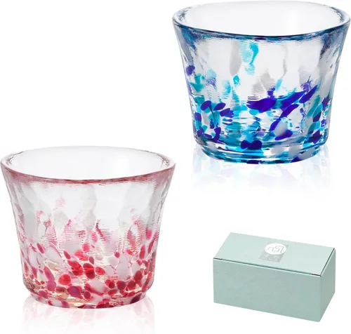 Tazas de sake japonesas hechas a mano – Exquisita cristalería artesanal para sake frío y shochu, elegante vajilla para cualquier ocasión, fabricada