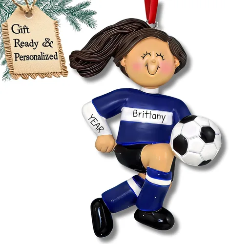 Miniatura 12 de Adornos de fútbol 3D para niño para árbol de Navidad, adorno de fútbol personalizado 2025, adornos de Navidad personalizados para niños, regalos