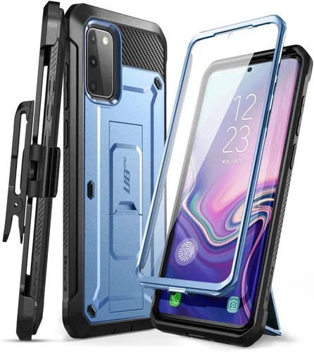 SUPCASE Funda para Samsung Galaxy S20 FE 5G con Protector de Pantalla (Unicorn Beetle Pro), [Soporte Integrado y Clip para Cinturón] Funda Azul