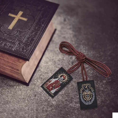 Miniatura 3 de Escapularios Catolicos,Pack de 3 Escapulario de la Virgen del Carmen, Escapulario Marrón Hecho a Mano de Nuestra Señora del Monte