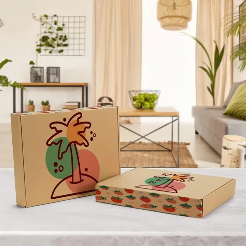 Miniatura 5 de Juego de 20 cajas de envío de 13x10x2 pulgadas, caja de cartón corrugado marrón para embalaje, envío postal, negocios