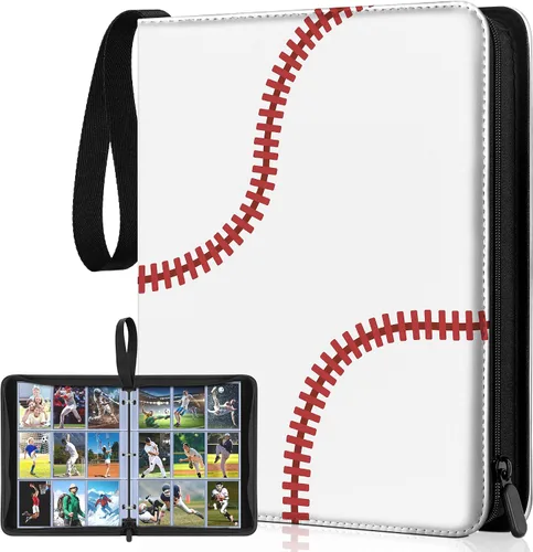 Carpeta de 900 bolsillos para tarjetas de béisbol para tarjetas de intercambio, fundas para tarjetas de béisbol, juego de protectores para tarjetas