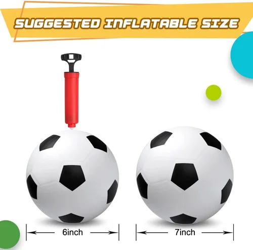 Miniatura 7 de Mini pelotas de fútbol de 6 pulgadas para niños pequeños, 6 pulgadas de fútbol pequeño para mini aro, kickball suave juego deportivo para interiores