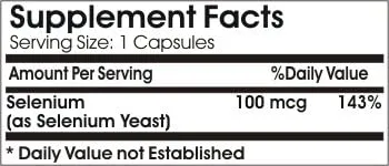 Miniatura 2 de Selenio 100mcg ~ 100 Cápsulas - Sin aditivos ~ Naturetition Supplements
