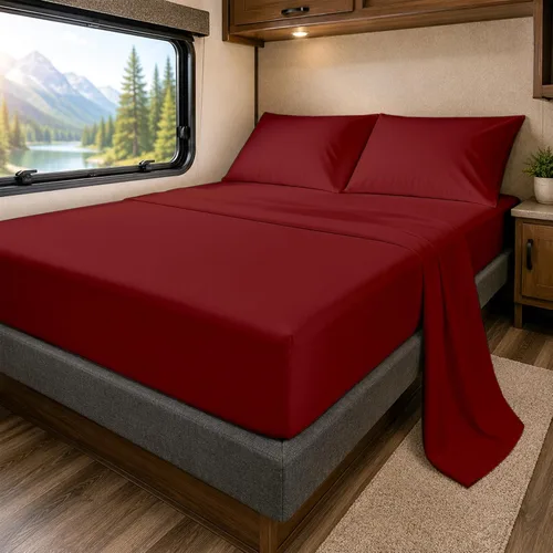 SlumberWell Juego de sábanas bajeras de microfibra suave de lujo de 4 piezas para campistas, bolsillo profundo de 6 a 12 pulgadas, tamaño individual