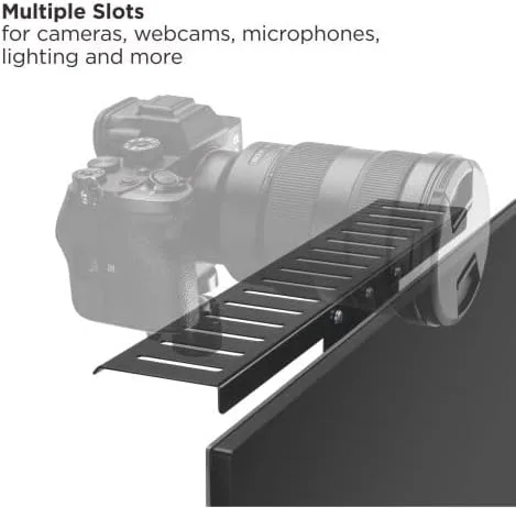 Miniatura 5 de Mount Plus MDS12-3 - Estante ancho todo en uno compatible con VESA para organizador de dispositivos, perfecto para reuniones en línea y transmisión