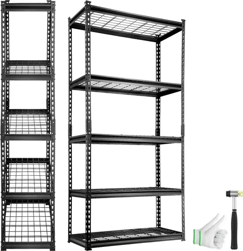 Miniatura 17 de VEVOR Estantes de almacenamiento, 2400 libras, estantería de garaje resistente de 4 niveles, 20 pulgadas de profundidad x 40 pulgadas de ancho x 60