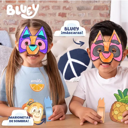 Miniatura 3 de Funda Bluey Imagination, 15 juegos y actividades, juego Bluey apto para viajes con marcadores, crayones, globos, marionetas y juegos para niños de 3