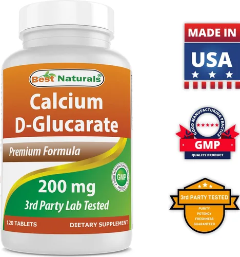 Miniatura 7 de Best Naturals D-glucarato de calcio 200 mg 120 comprimidos