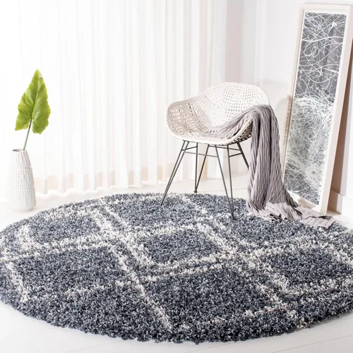 Miniatura 16 de SAFAVIEH Pro Luxe Shag Collection - Alfombra de pasillo, 2 pies 6 pulgadas x 6 pies, color crema y azul, diseño de borlas bohemias, no desprende