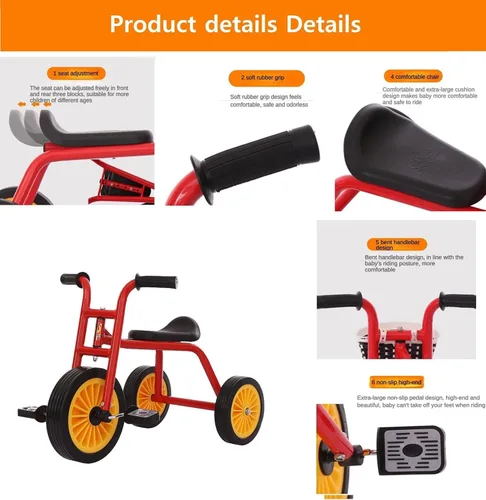 Miniatura 2 de Triciclo infantil para jinetes a partir de 2 años, triciclo preescolar, triciclo de guardería infantil, bicicleta para niños, triciclos para equipos