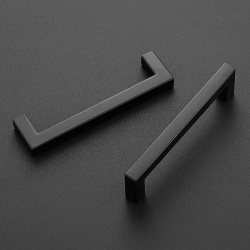 Miniatura 2 de Ravinte Tiradores negros cuadrados de gabinete de cocina de 5 pulgadas, accesorios modernos para armarios de cocina, armario, paquete de 1