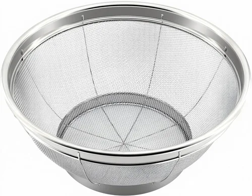 Colador de Malla Fina para Cocina, Tazón de Colador de 4 Quart de Acero Inoxidable para Pasta, Arroz, Fruta, Cestas de Malla Metálica con Base de