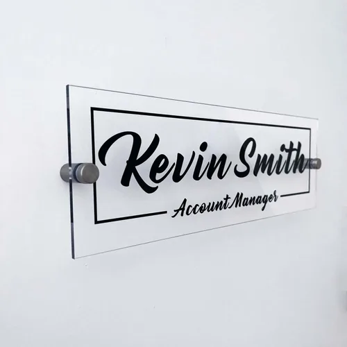 Miniatura 8 de Placa de identificación personalizada para puerta con logotipo de negocios, placa de identificación personalizada para letrero de pared, 2 tamaños
