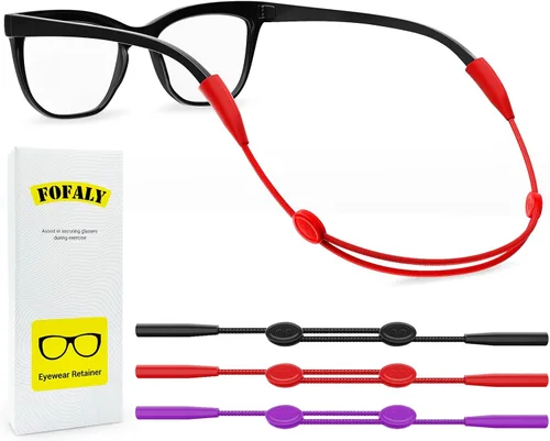 Correa para lentes, 3 unidades, correa ajustable sin cola para lentes de sol para deportes, soporte para anteojos alrededor del cuello, retenedor de