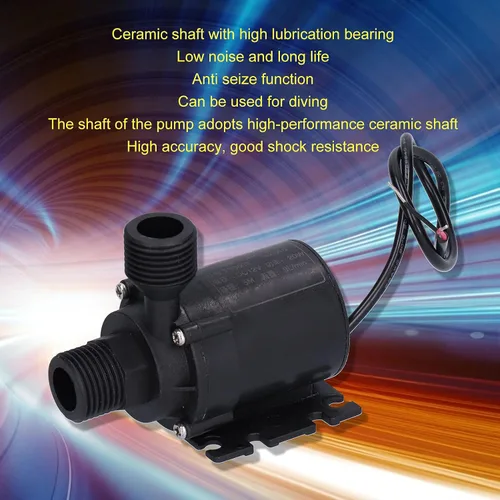 Miniatura 5 de DC 12V Booster Bomba de agua, bomba de agua eléctrica de bajo ruido con tornillo G1/2, bomba sumergible de circulación en miniatura para fuente