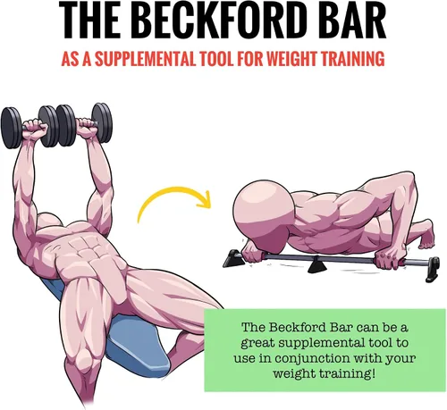 Miniatura 3 de Barra de realce para gimnasio en casa, entrenamiento de estabilidad superior del cuerpo, pecho portátil + constructor de fuerza central