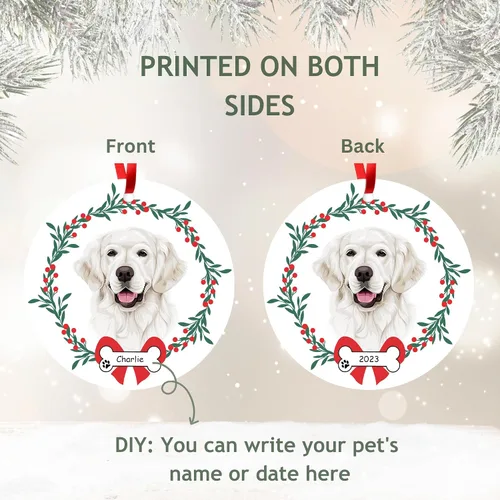 Miniatura 4 de Adorno Golden Retriever, regalo para amantes de los perros Golden Retriever, decoración de árbol, idea de regalo de intercambio de calcetines