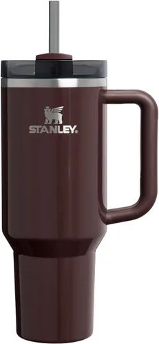 Miniatura 107 de Stanley Quencher H2.0 - Vaso de acero inoxidable con asa, pajilla y tapa FlowState giratoria de 3 posiciones; aislamiento térmico, sin BPA; apto