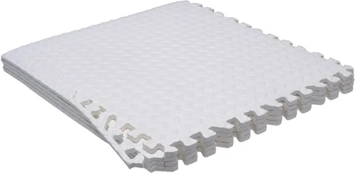 Miniatura 24 de SkyBlue 12 X (24 pies cuadrados) Alfombrilla de piso de gimnasio de 24 x 24 pulgadas de espuma EVA entrelazada para ejercicio de fitness, Celeste