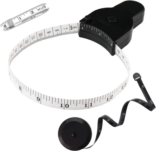 Cinta métrica telescópica automática, cinta métrica de 60 pulgadas (59.1 in), cinta métrica retráctil autoajustable para el cuerpo forma precisa de