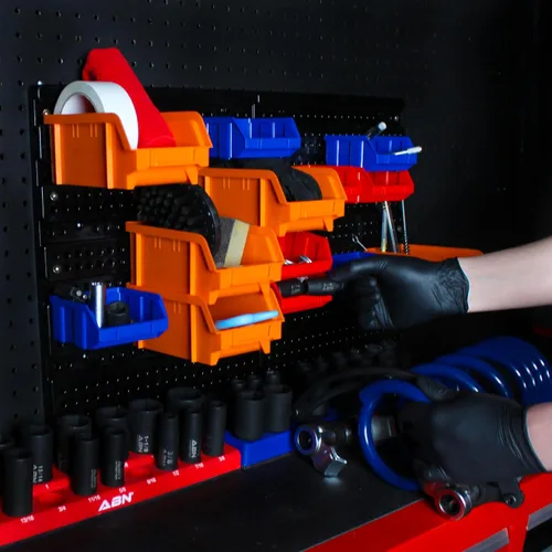Miniatura 6 de ABN Organizador de clavos y tornillos para montar en la pared, 30 piezas pequeñas organizador para almacenamiento en tienda y garaje