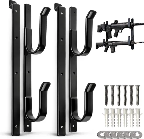 Killer's Instinct Outdoors Truck Gun Rack & Fishing Rod Holder – Adjustable Metal Gun, Bow & Tool Rack for Trucks & Autos, 14–25 Inch Universal Fit
