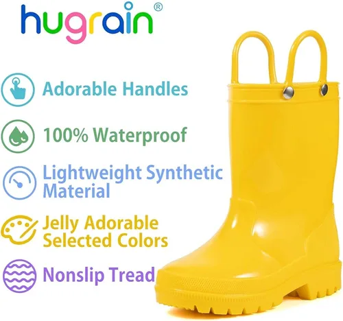 Miniatura 2 de HugRain Botas de lluvia ligeras y adorables para niños pequeños