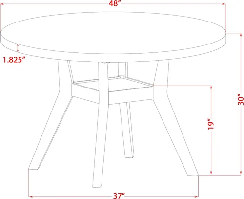Miniatura 15 de I8SI7-40N-04 - Juego de comedor de 7 piezas para 6 personas, contiene una mesa redonda de 48 pulgadas con pedestal y 6 sillas Parson de tela