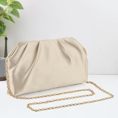Miniatura 3 de ERKOON Clutch Purse for Women Elegant Pleated Evening Bag Crossbody Shoulder Handbag Envelope Bag with 2 Detachable Chain