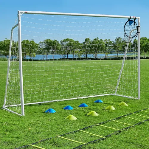 Porterías de fútbol para patio trasero, portería de fútbol de 12x6 pies, grande 10x6.5 pies, 8x6 pies, 6x4 pies, porterías de fútbol para jóvenes,