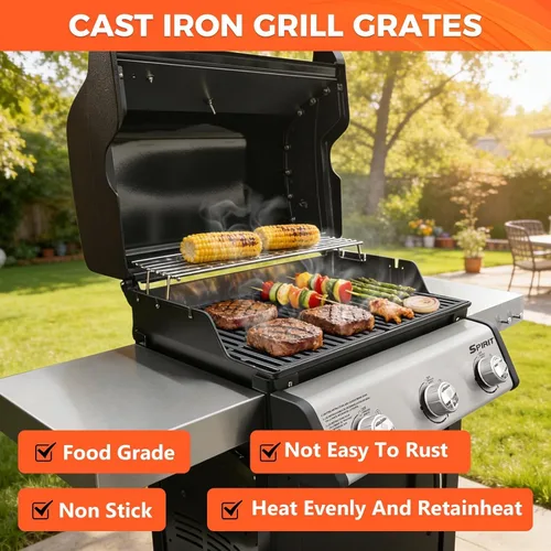 Miniatura 6 de QuliMetal Rejillas de parrilla de 47.6 cm y 9 mm para Weber Genesis II, piezas de parrilla para Weber Genesis II LX 300 Series, Genesis II E y S 310