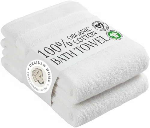 Miniatura 24 de Delilah Home Toallas de baño de algodón turco, suaves y absorbentes, 100% orgánicas, tejido grueso de 700 GSM, suaves para pieles sensibles, 6