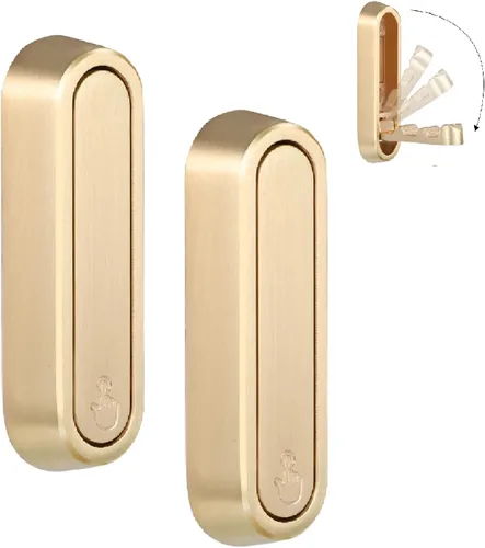 Miniatura 11 de Dntorx Ganchos plegables de pared, 2 piezas ganchos plegables negros para abrigos de alta resistencia, gancho plegable, ganchos para toallas