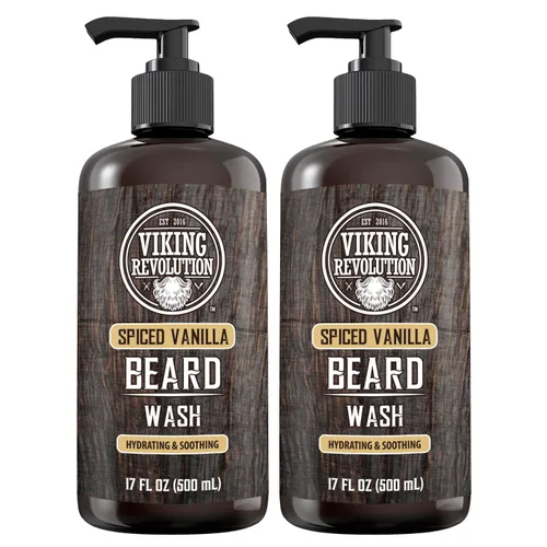 Miniatura 10 de Viking Revolution Champú y acondicionador de barba para hombres con aceite de argán y aceite de jojoba, suavizante y fortalecedor para el cuidado