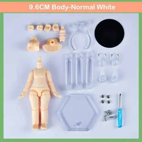 Miniatura 2 de Cuerpo de Muñeca BJD a Escala 1/12 9.6cm/11cm YMY2 Cuerpo de Figuras de Acción de Reemplazo Accesorios para Muñecas (Blanco Normal, 9.6cm)