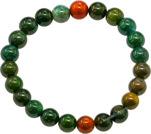 Miniatura 662 de Amazing Gemstone Pulsera de cristal para mujeres y hombres, pulsera de cristal curativo de protección, pulsera elástica con cuentas de piedras