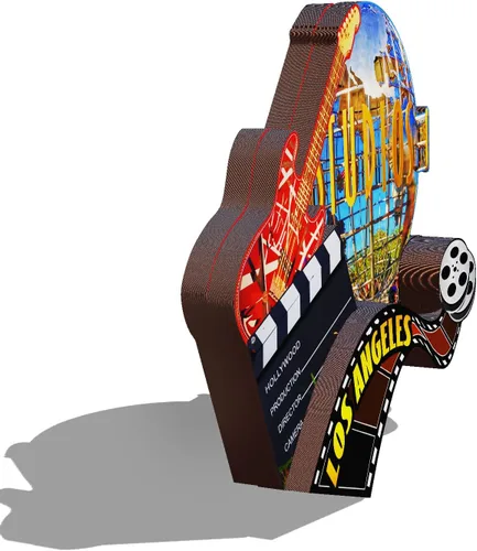 Miniatura 2 de Imán de madera de Los Ángeles de Estados Unidos 3D para nevera, recuerdos coleccionables, decoración hecha a mano, artesanías 2