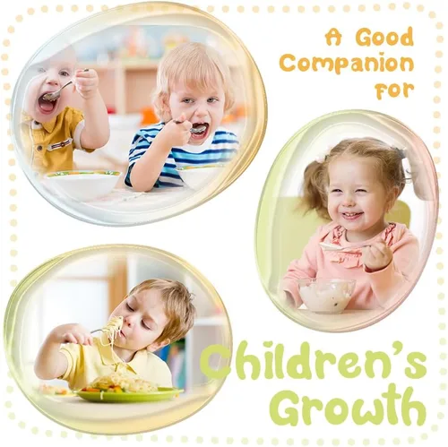 Miniatura 5 de 4 tenedores y cucharas de acero inoxidable para niños pequeños con bordes redondeados suaves Juego de utensilios para niños de 1 año Juego