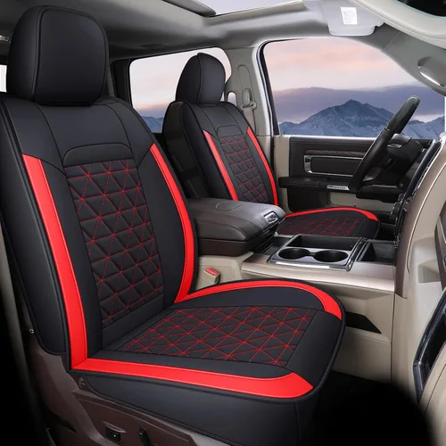 Miniatura 11 de Coverado Fundas de asiento delantero, fundas impermeables para asiento delantero de automóvil para camión compatibles con Dodge Ram 1500 2500 3500