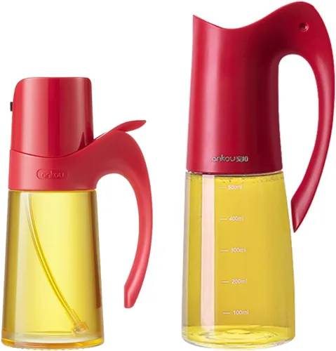 Miniatura 7 de Dispensador de aceite de vidrio y rociador de aceite para cocina de cocina, juego de rociador dispensador de aceite de oliva, botella de spray