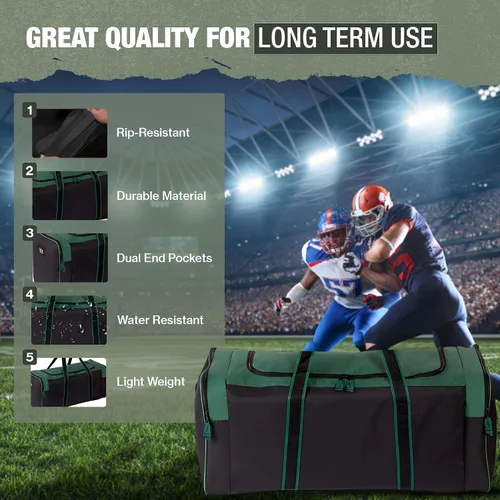 Miniatura 8 de Jetstream Bolsa de viaje resistente con múltiples bolsillos y duradera, para gimnasio, para viajes, talla única