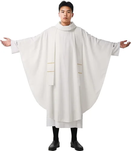 Miniatura 8 de BLESSUME Esperanza/Espíritu Iglesia Sacerdotes Sólidos Casulla Misas Vestiduras
